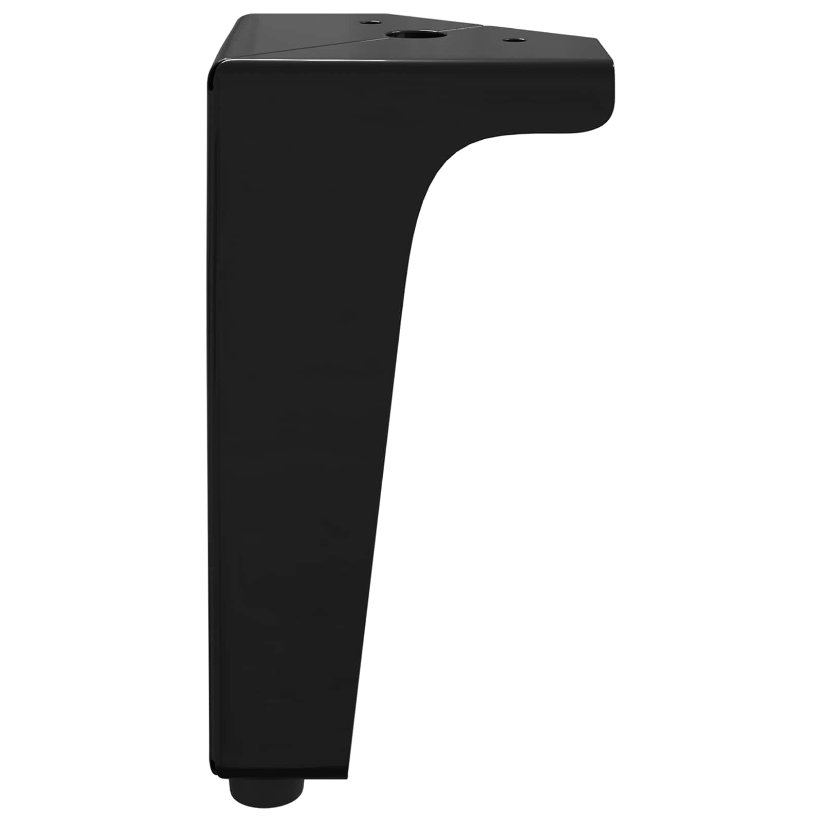 vidaXL Nóżki meblowe 2 pcs Czarny 54,1 x 54,1 x 100 mm Żelazo