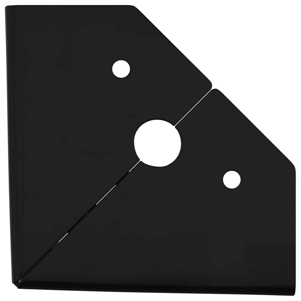 vidaXL Nóżki meblowe 12 pcs Czarny 54,1 x 54,1 x 100 mm Żelazo