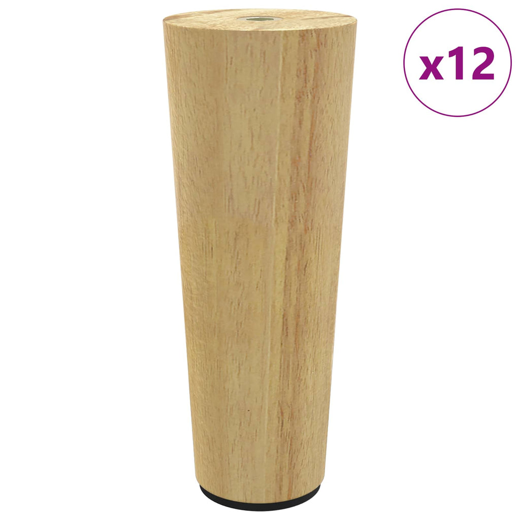 vidaXL Nóżki meblowe 12 pcs Brązowy Ø 44 x 100 mm