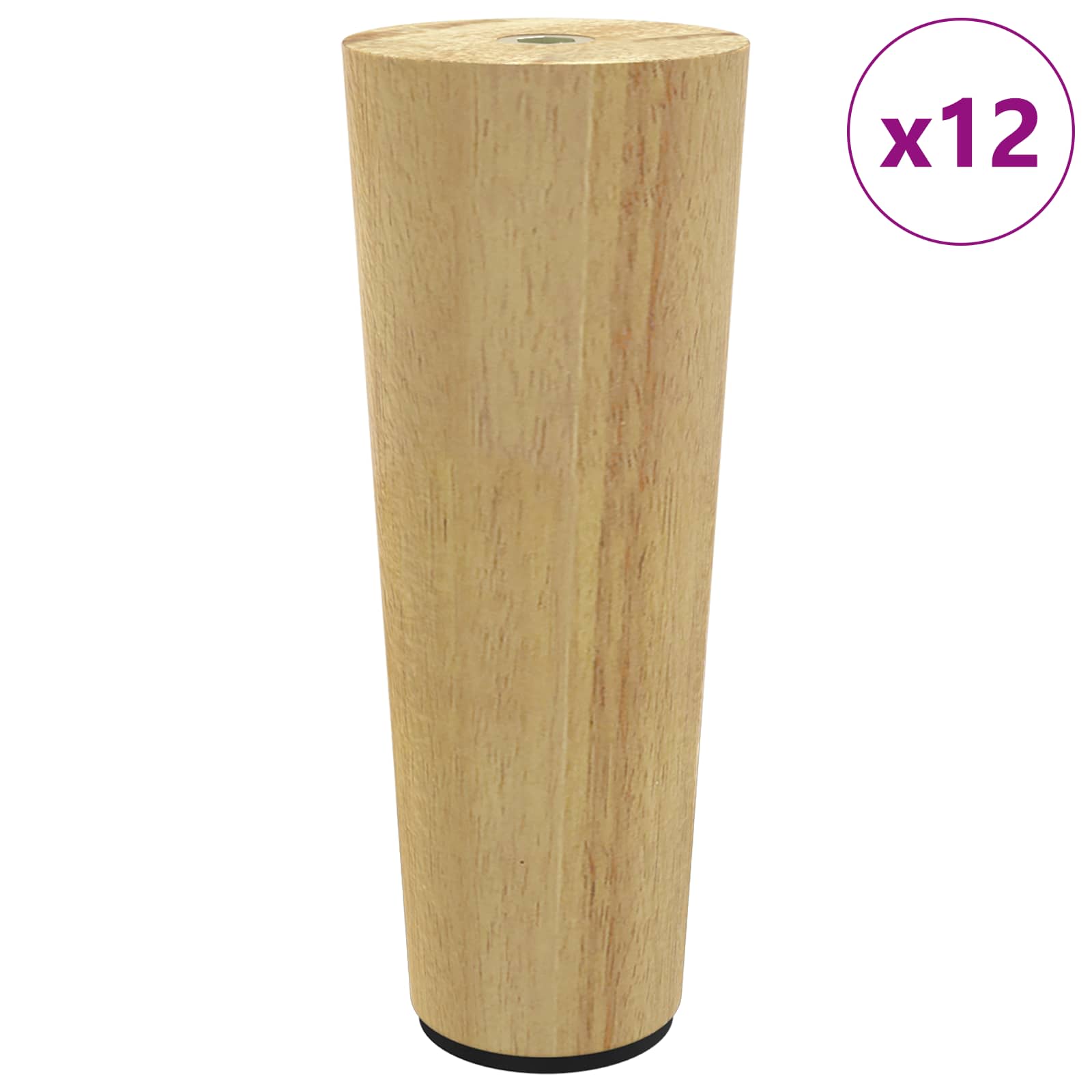 vidaXL Nóżki meblowe 12 pcs Brązowy Ø 44 x 100 mm