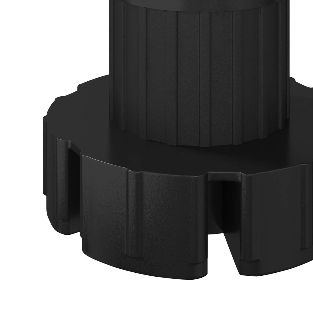 vidaXL Nóżki meblowe Z regulacją 12 pcs Czarny 46 x 46 x 128 mm PP