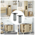 vidaXL Nóżki meblowe Z regulacją 2 pcs Biały 64 x 64 x 100 mm PP