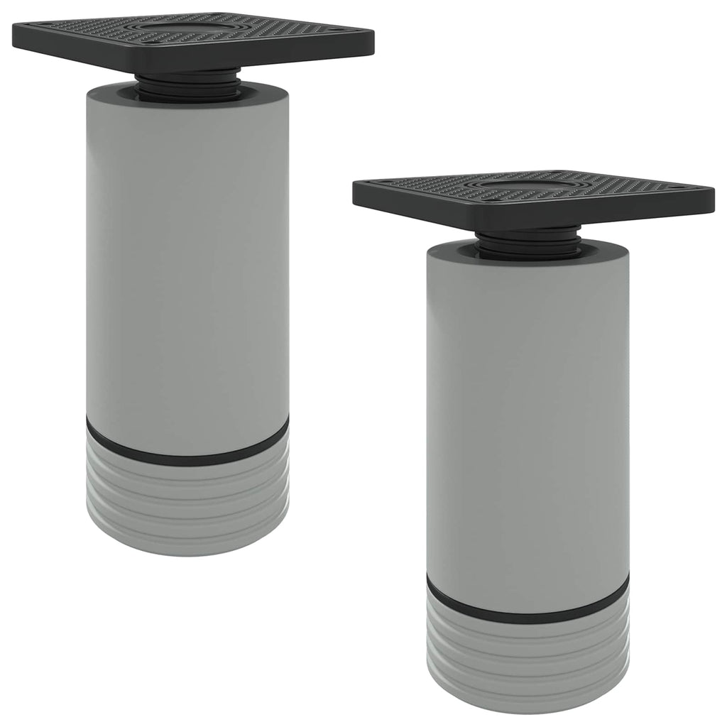 vidaXL Nóżki meblowe Z regulacją 2 pcs Biały 64 x 64 x 100 mm PP