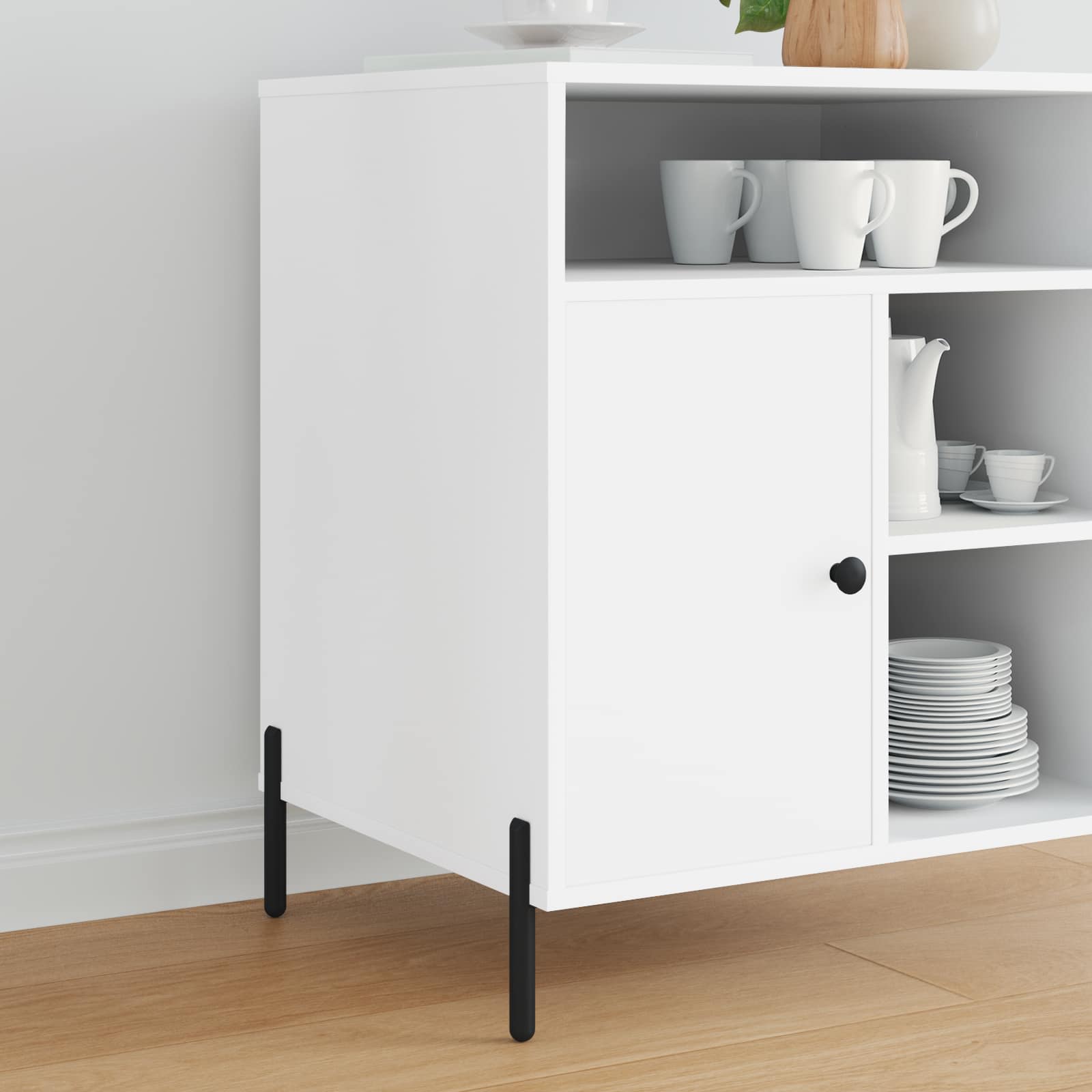 vidaXL Nóżki meblowe 12 pcs Czarny 66 x 36 x 160 mm Żelazo