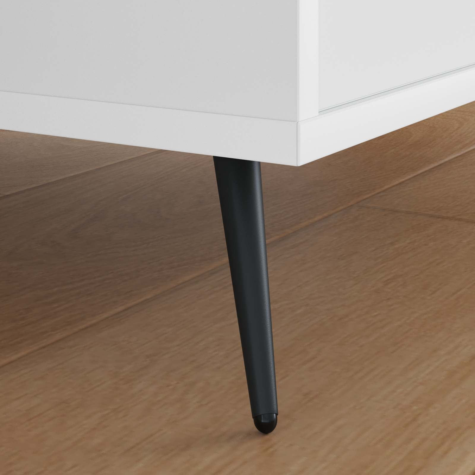 vidaXL Nogi Stojące 2 pcs Czarny 56 x 56 x 100 mm Żelazo