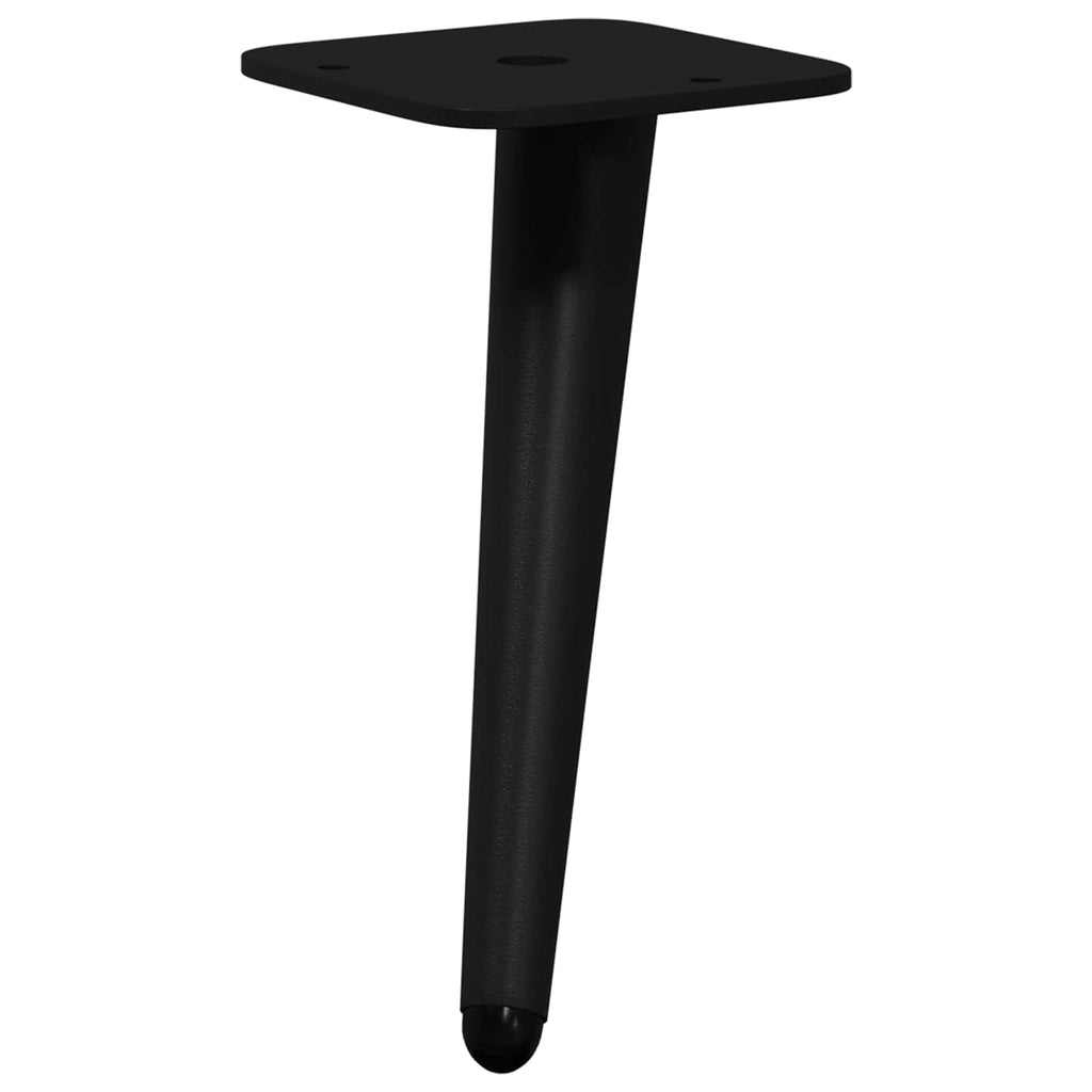 vidaXL Nogi Stojące 2 pcs Czarny 56 x 56 x 100 mm Żelazo