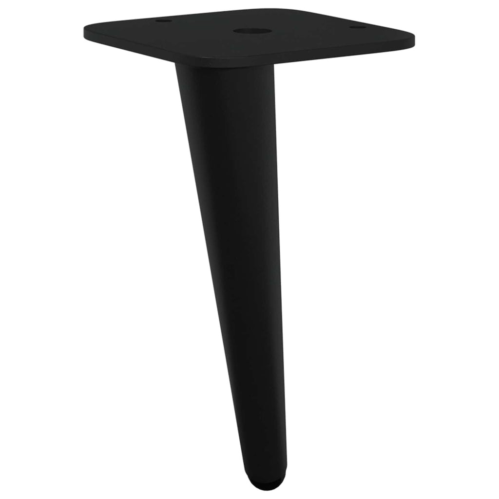vidaXL Nogi Stojące 12 pcs Czarny 56 x 56 x 100 mm Żelazo