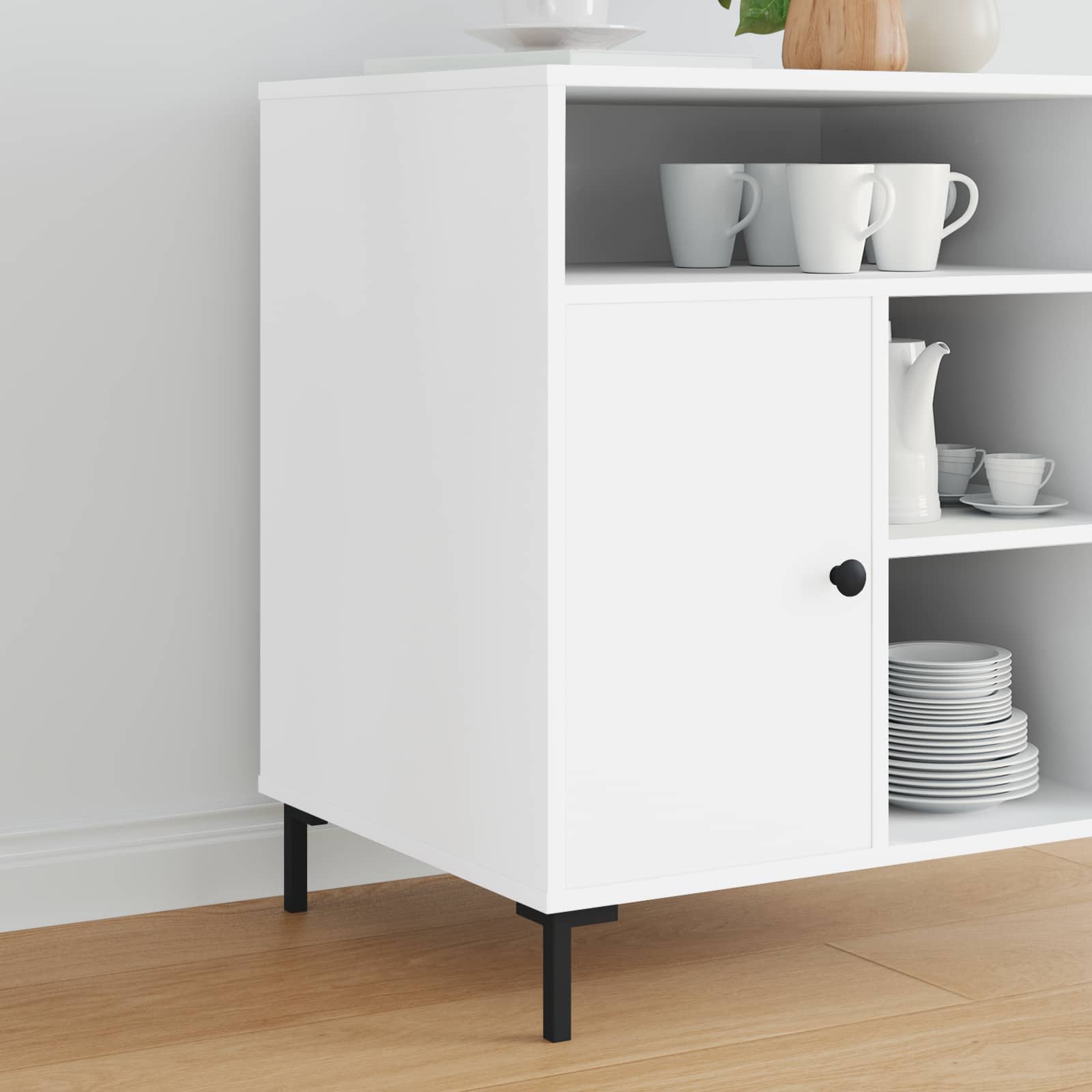 vidaXL Nogi Stojące 2 pcs Czarny 57 x 57 x 100 mm Żelazo