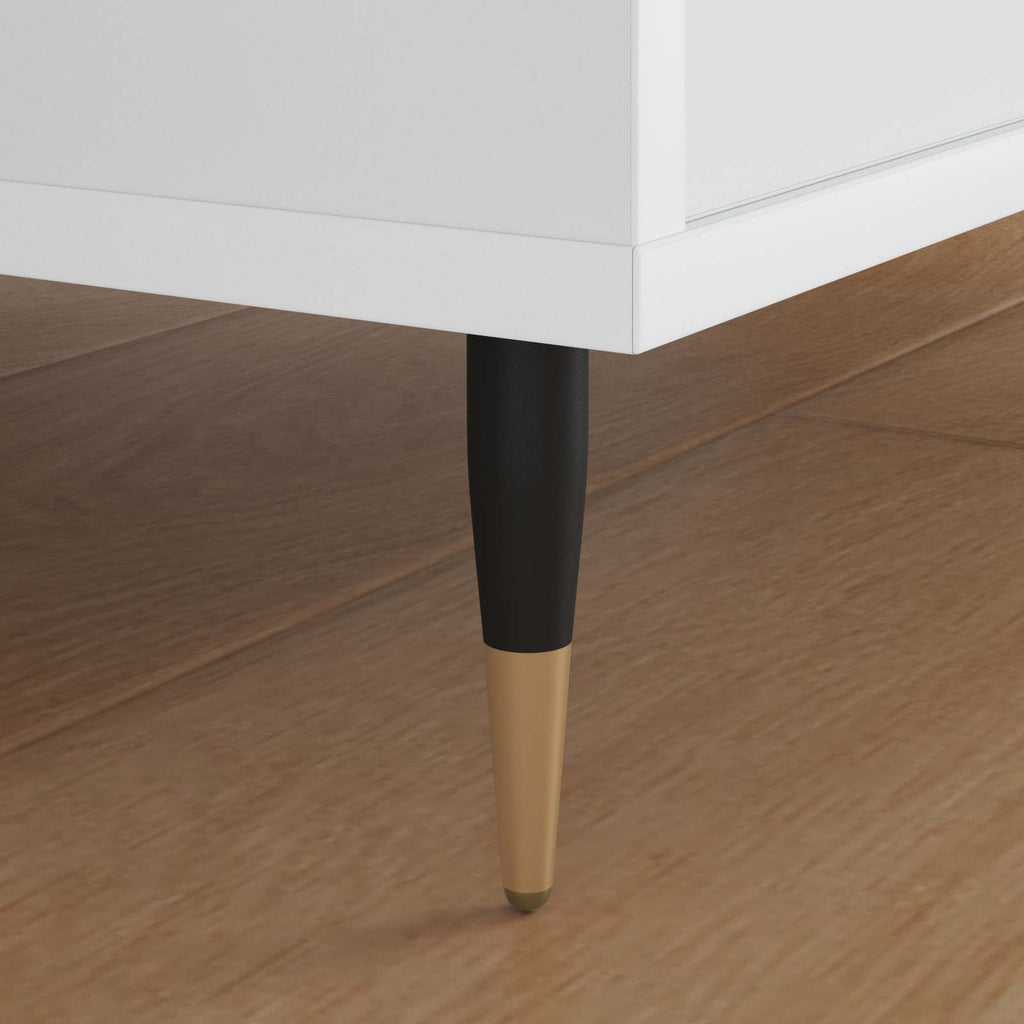 vidaXL Nóżki meblowe 2 pcs Czarny i złoto Ø 40 x 98 mm Żelazo