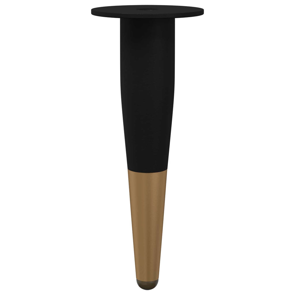 vidaXL Nóżki meblowe 2 pcs Czarny i złoto Ø 40 x 98 mm Żelazo