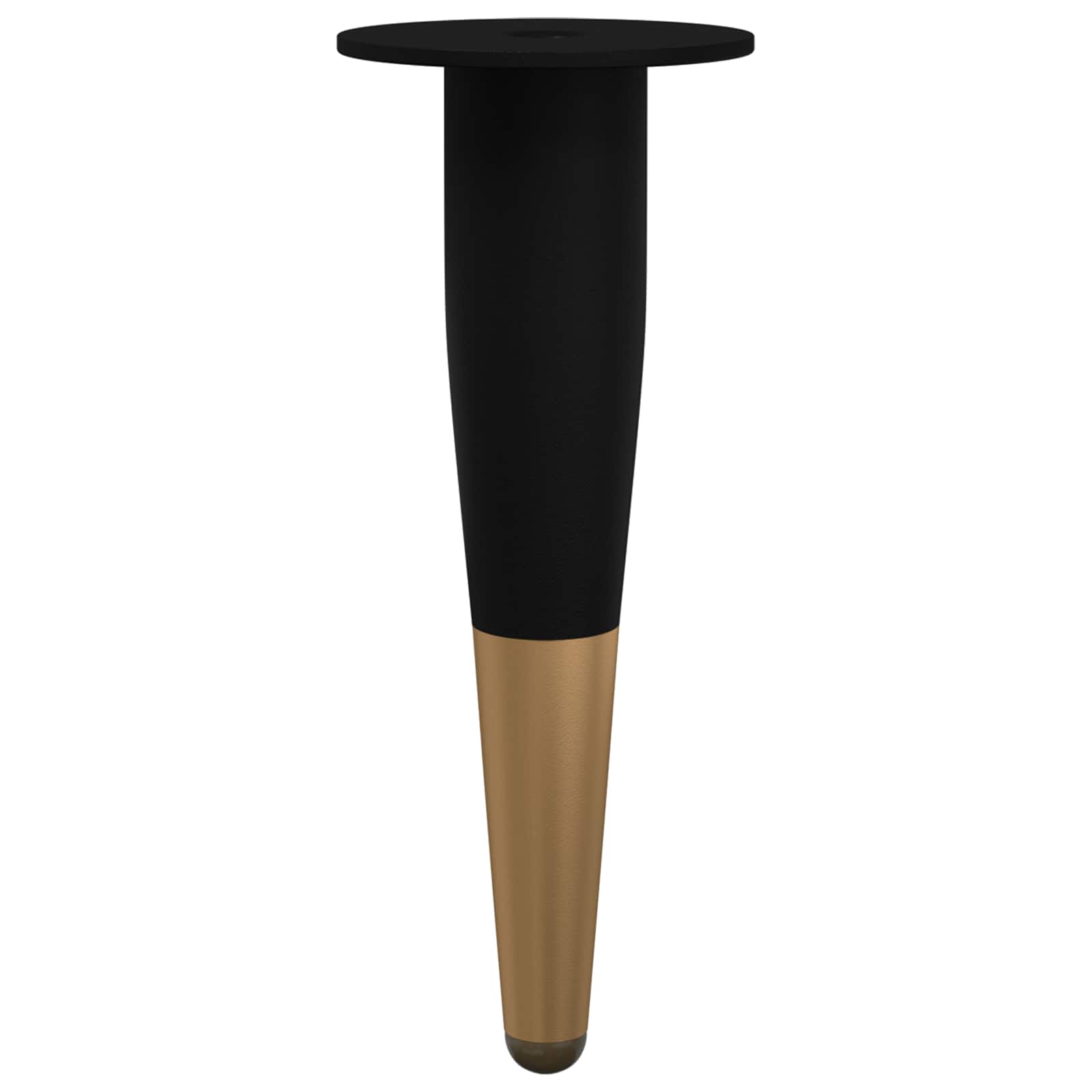 vidaXL Nóżki meblowe 2 pcs Czarny i złoto Ø 40 x 98 mm Żelazo