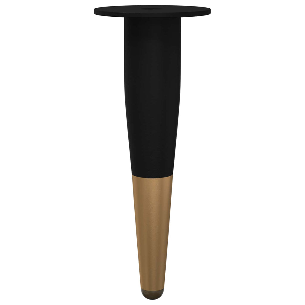 vidaXL Nóżki meblowe 2 pcs Czarny i złoto Ø 40 x 98 mm Żelazo