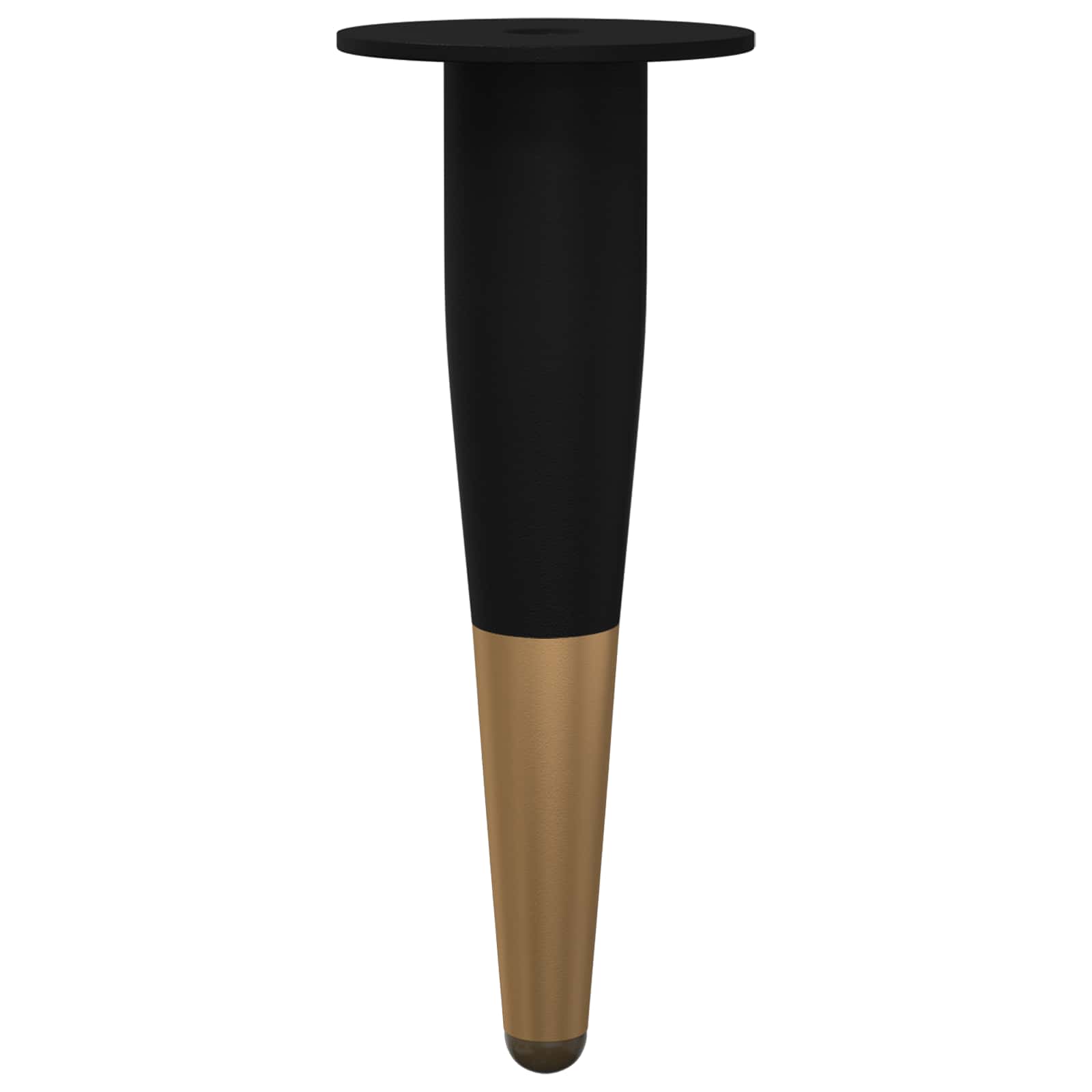 vidaXL Nóżki meblowe 2 pcs Czarny i złoto Ø 40 x 98 mm Żelazo