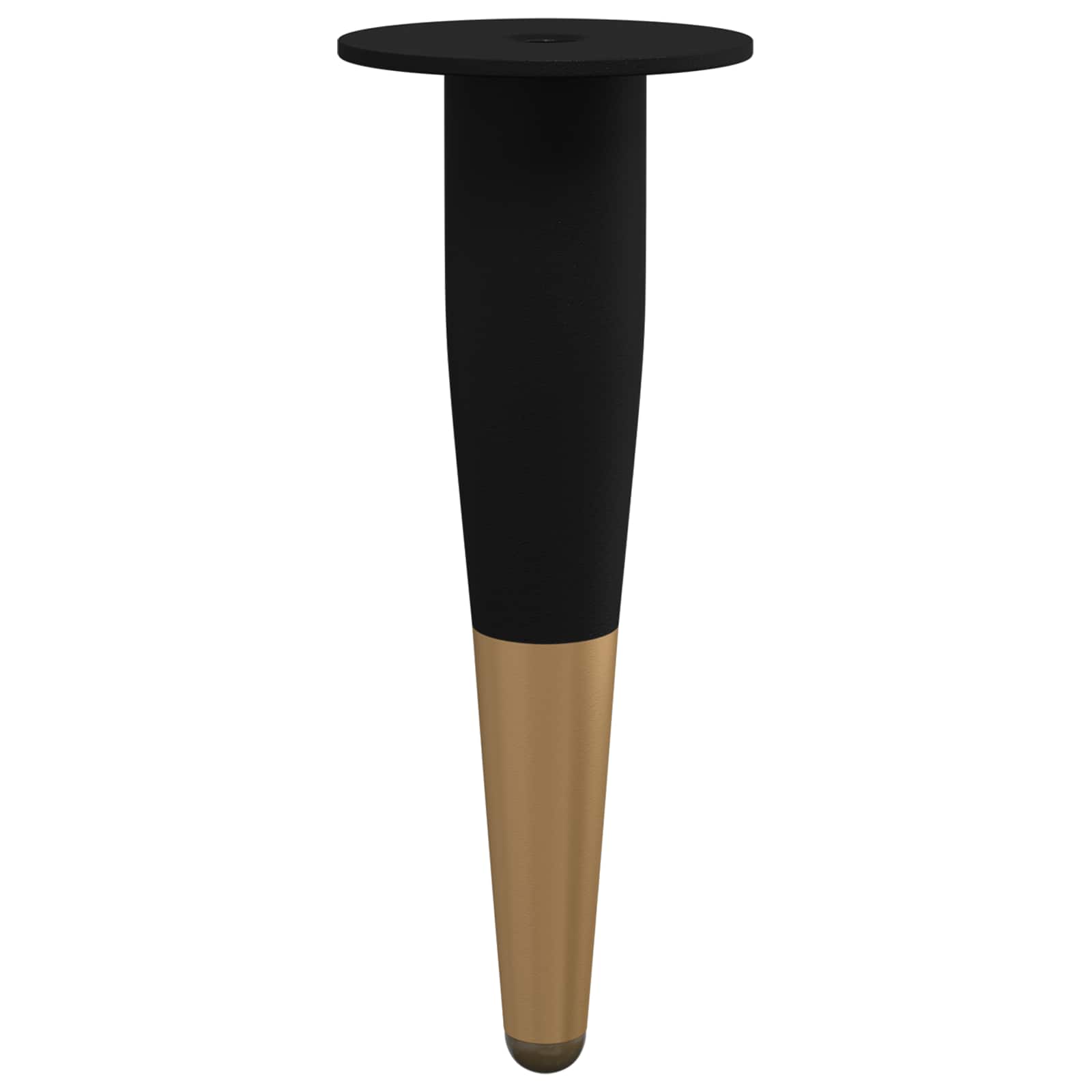 vidaXL Nóżki meblowe 2 pcs Czarny i złoto Ø 40 x 98 mm Żelazo