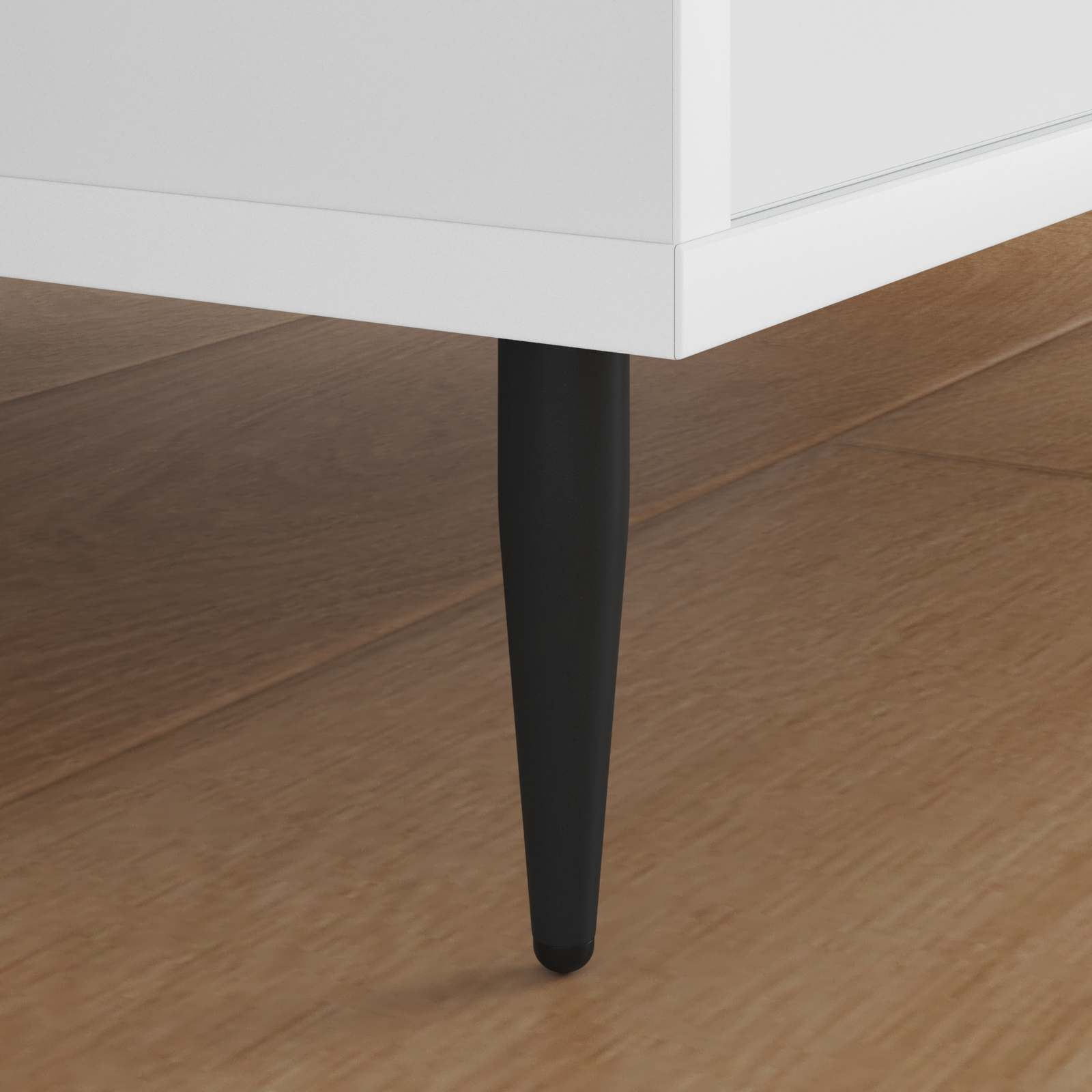 vidaXL Nóżki meblowe 2 pcs Czarny Ø 40 x 98 mm Żelazo