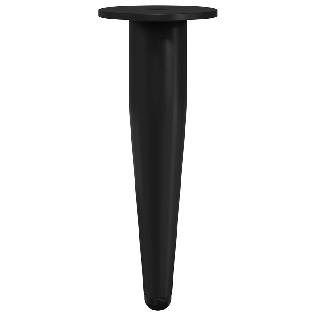 vidaXL Nóżki meblowe 12 pcs Czarny Ø 40 x 98 mm Żelazo