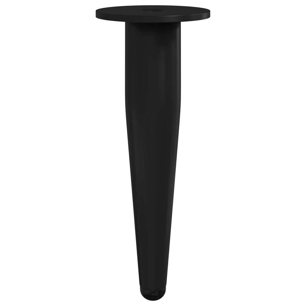 vidaXL Nóżki meblowe 12 pcs Czarny Ø 40 x 98 mm Żelazo