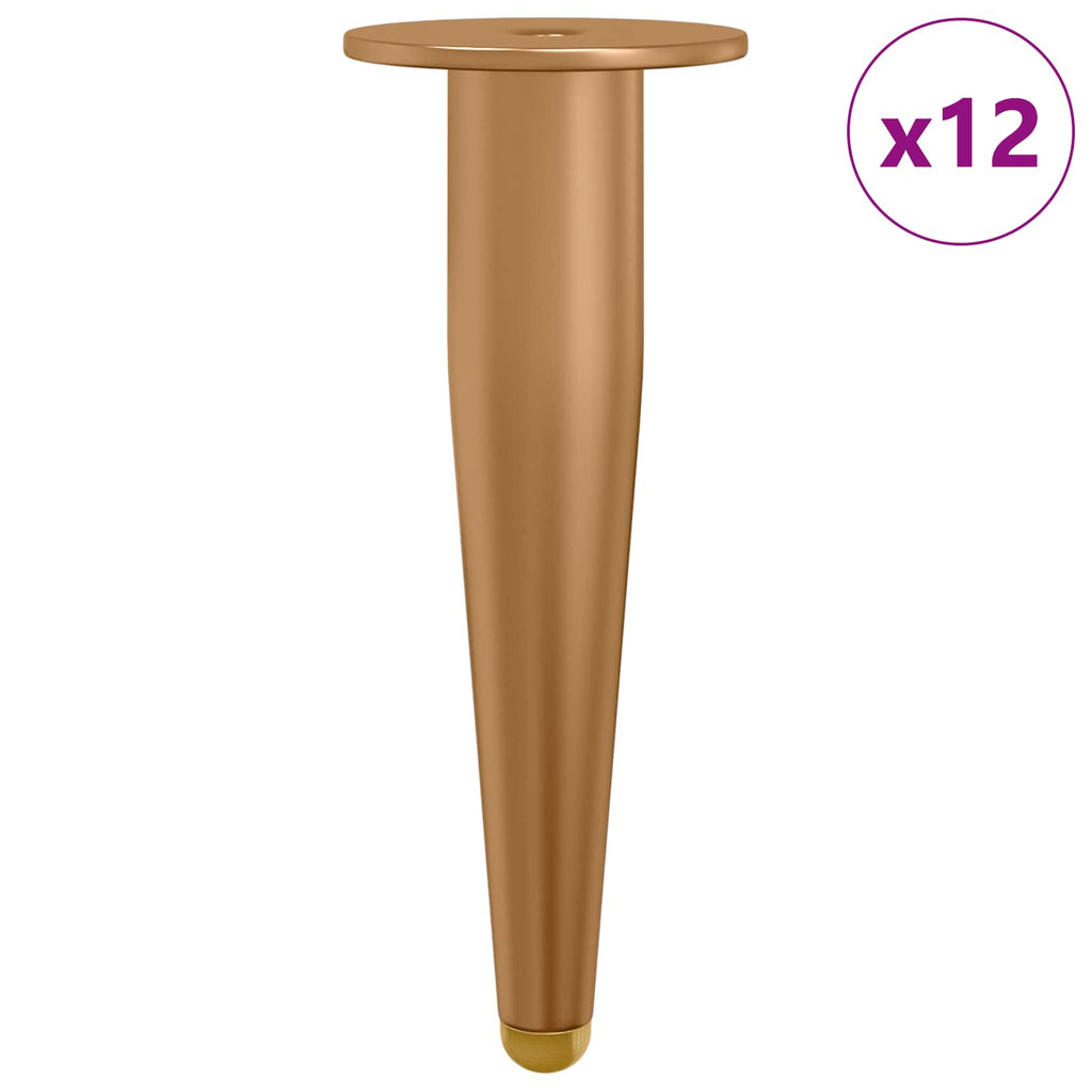 vidaXL Nogi Stojące 12 szt. złoty 98 x 40 mm Żelazo