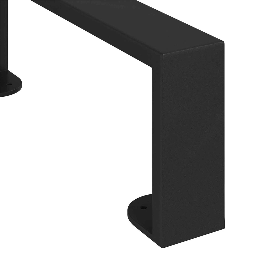 vidaXL Nóżki meblowe 12 pcs Czarny 281 x 40,5 x 100 mm Żelazo