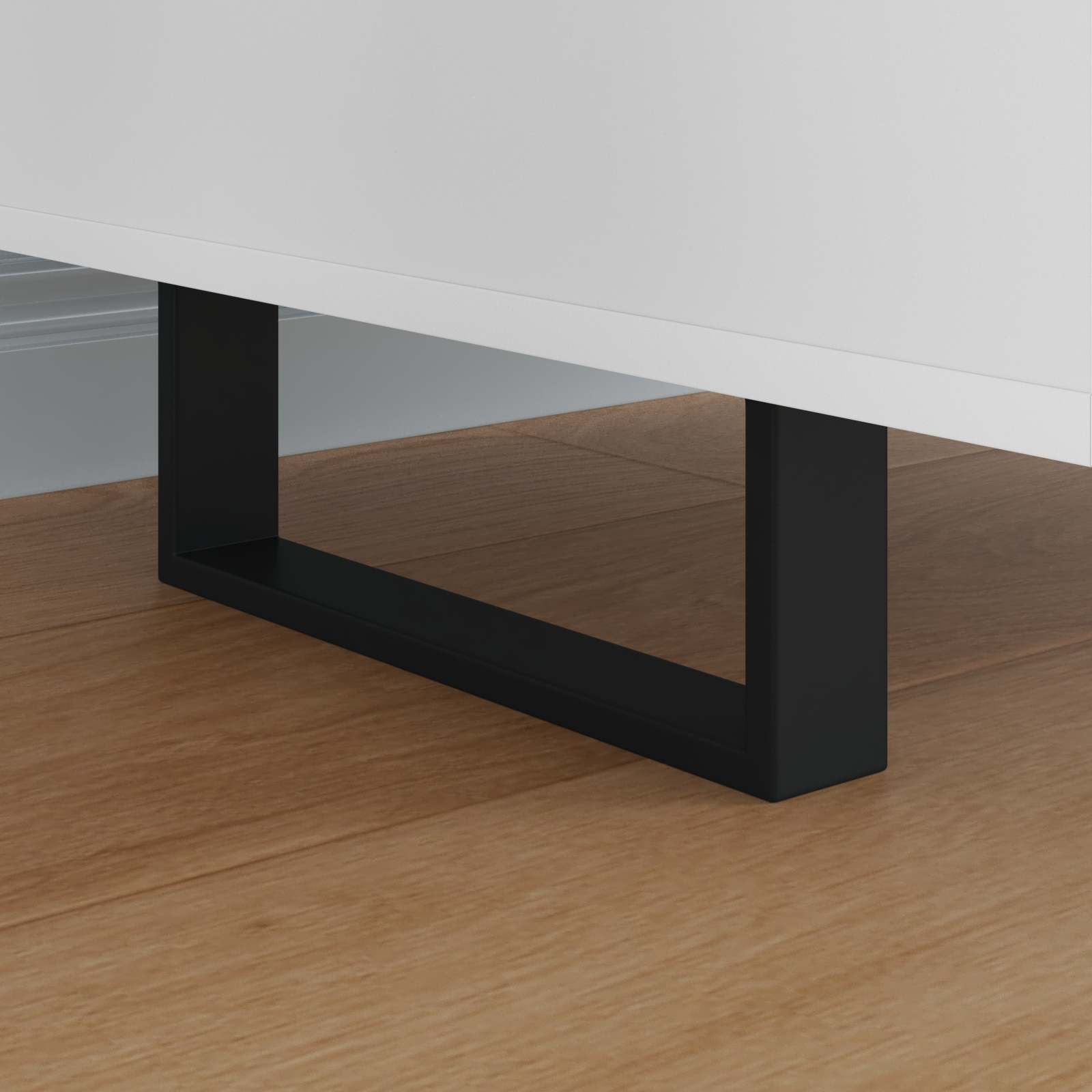 vidaXL Nóżki meblowe 12 pcs Czarny 281 x 40,5 x 100 mm Żelazo