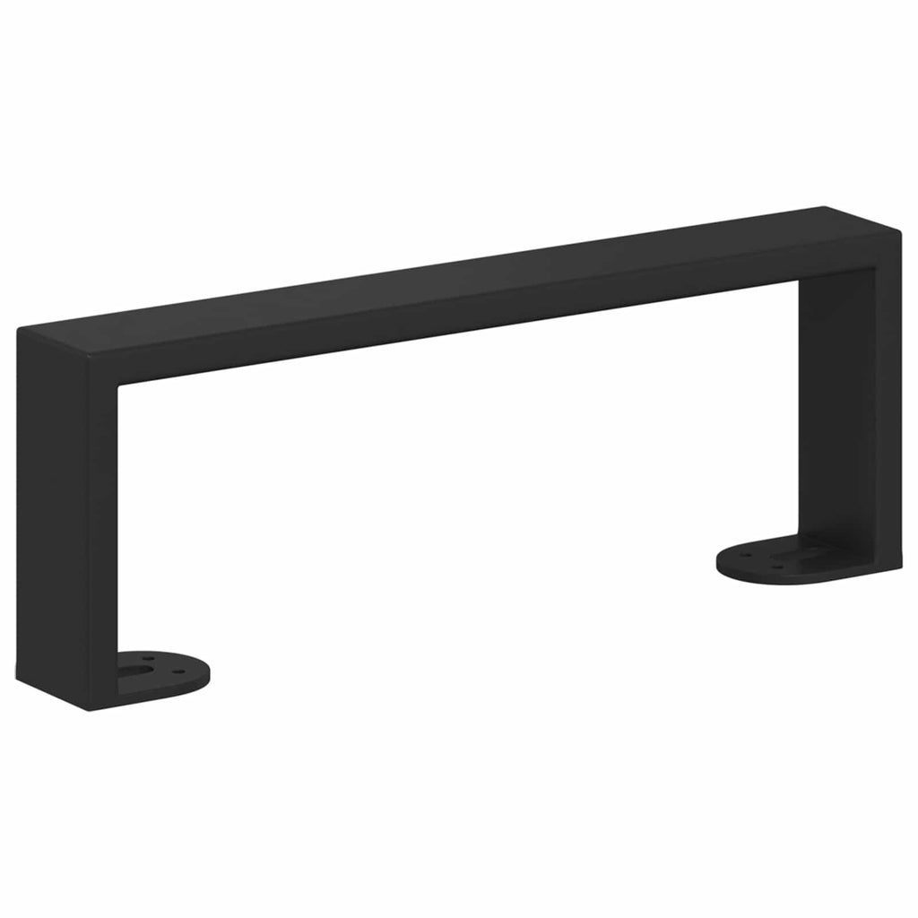 vidaXL Nóżki meblowe 12 pcs Czarny 281 x 40,5 x 100 mm Żelazo