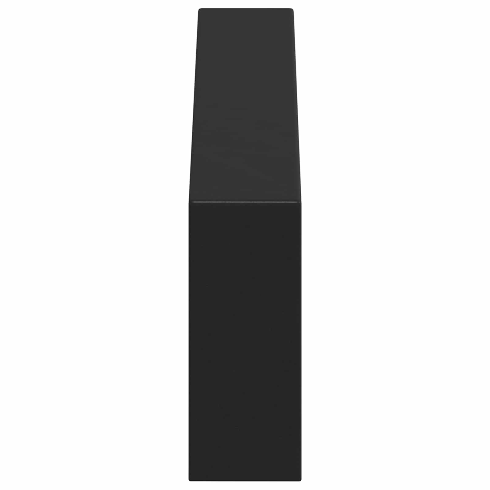 vidaXL Nóżki meblowe 12 pcs Czarny 281 x 40,5 x 100 mm Żelazo