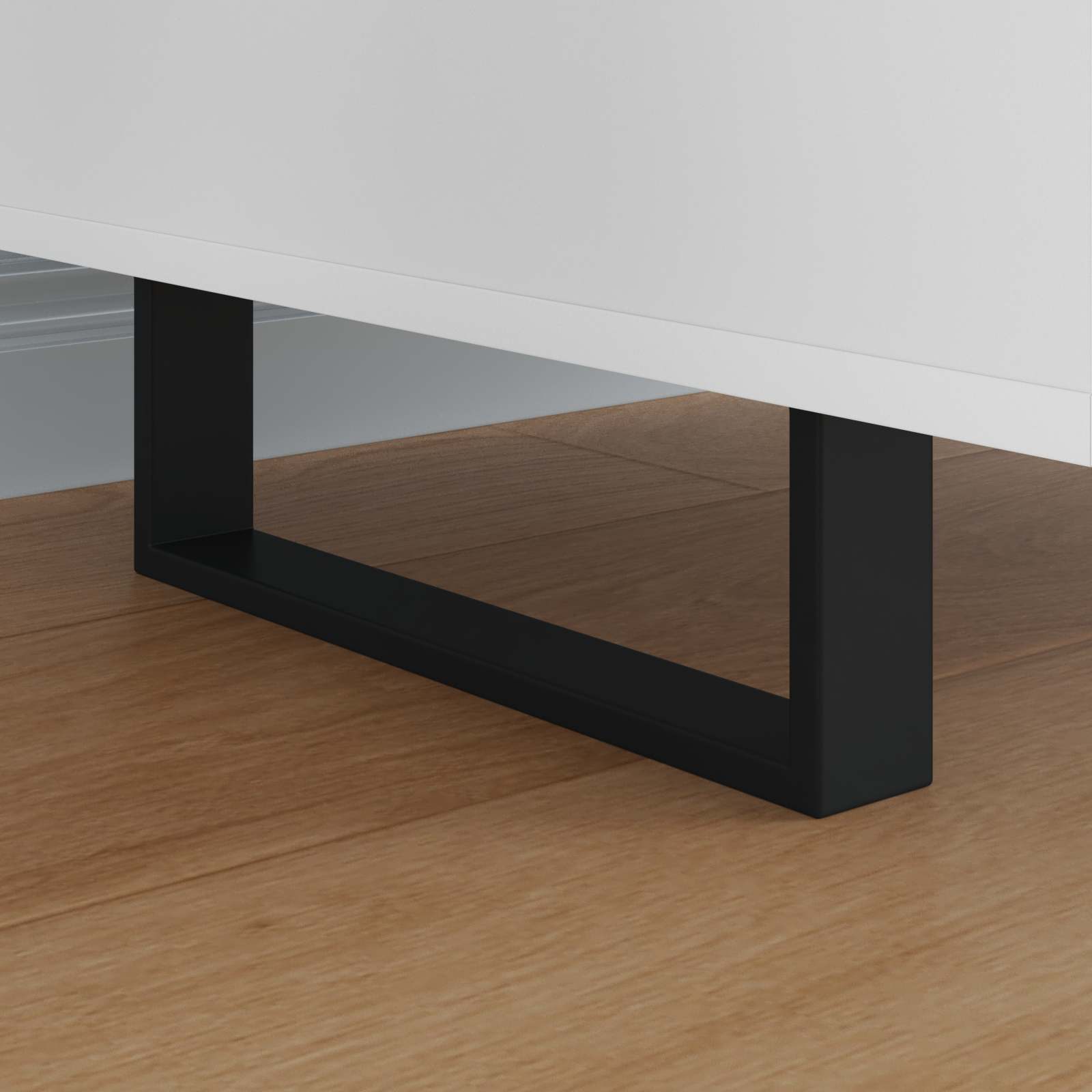 vidaXL Nóżki meblowe 12 pcs Czarny 311 x 40,5 x 100 mm Żelazo