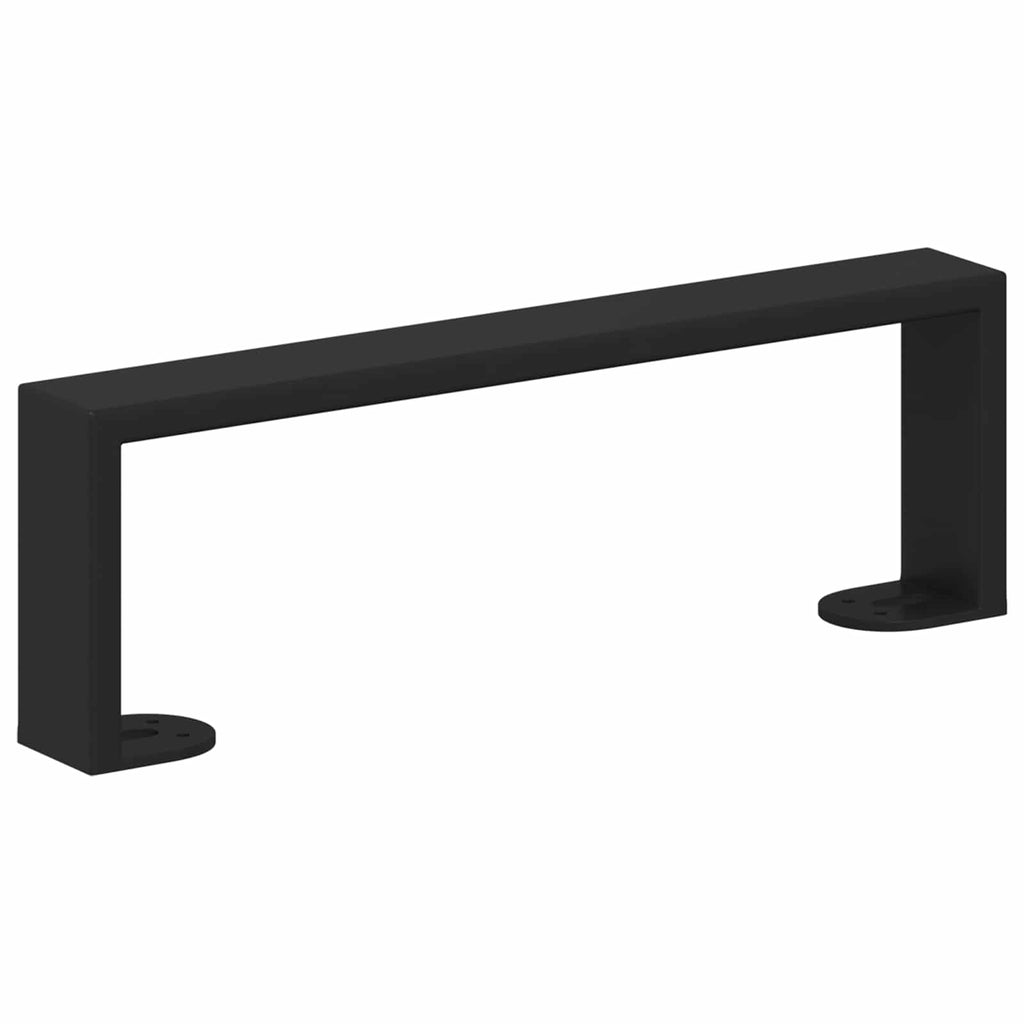 vidaXL Nóżki meblowe 12 pcs Czarny 311 x 40,5 x 100 mm Żelazo