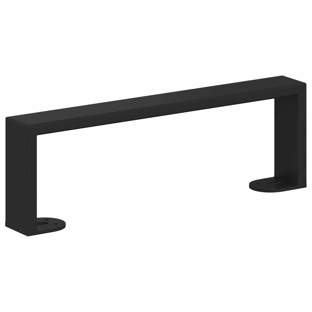 vidaXL Nóżki meblowe 12 pcs Czarny 311 x 40,5 x 100 mm Żelazo