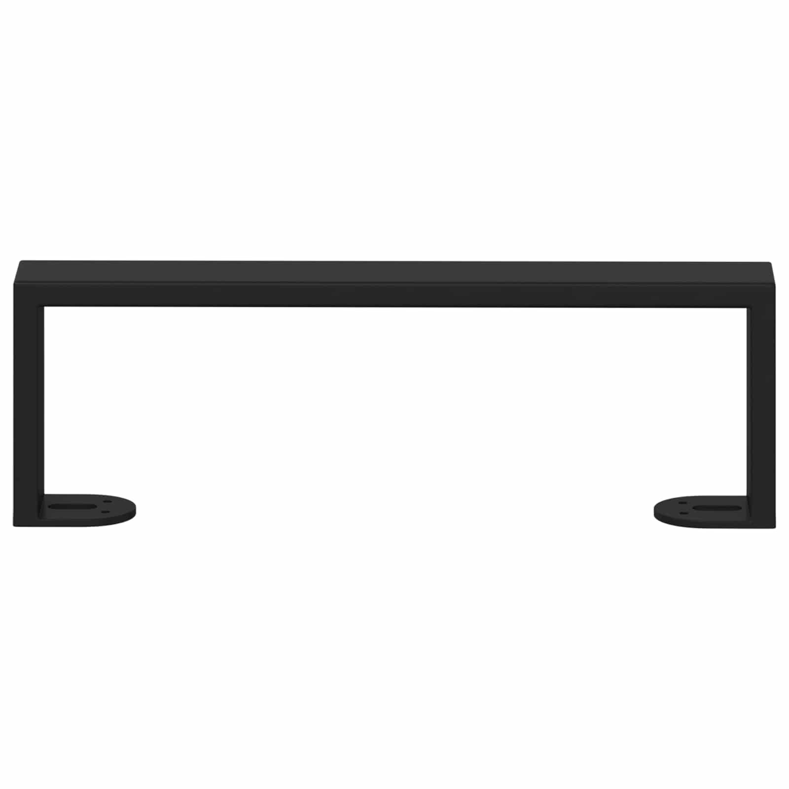 vidaXL Nóżki meblowe 12 pcs Czarny 311 x 40,5 x 100 mm Żelazo