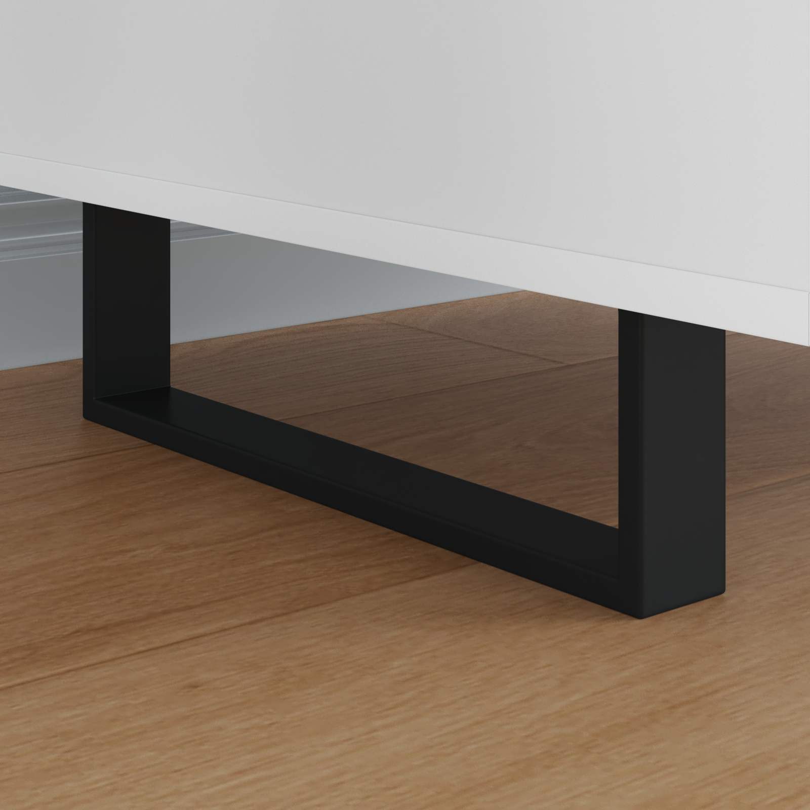 vidaXL Nóżki meblowe 12 pcs Czarny 341 x 40,5 x 100 mm Żelazo