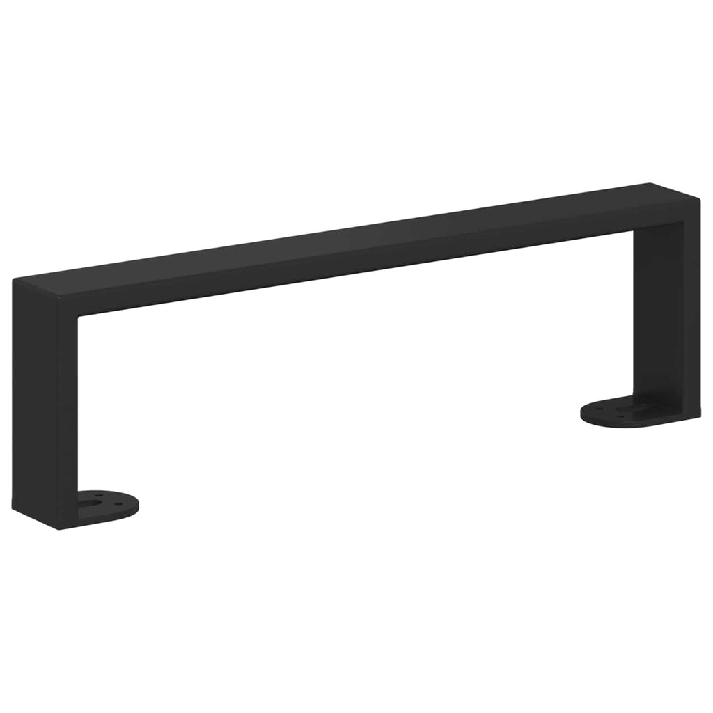 vidaXL Nóżki meblowe 12 pcs Czarny 341 x 40,5 x 100 mm Żelazo