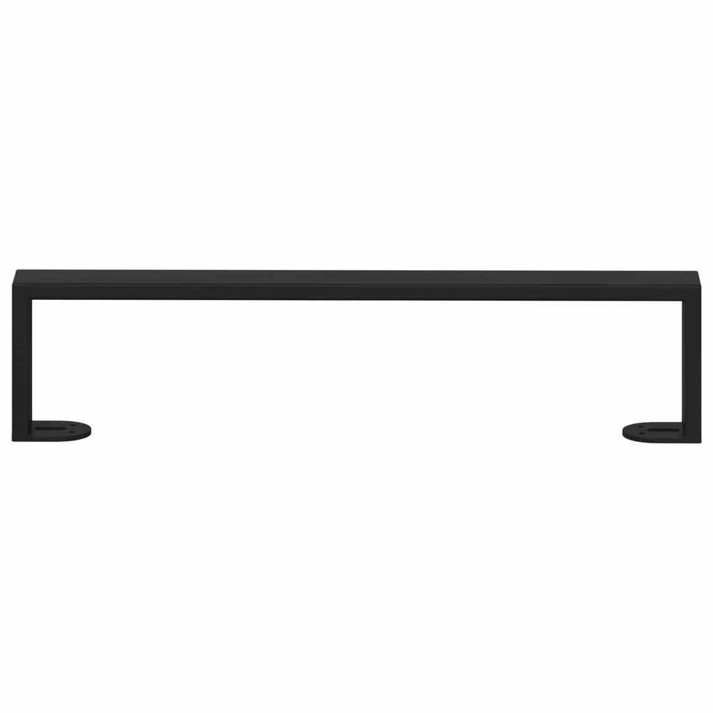 vidaXL Nóżki meblowe 12 pcs Czarny 436 x 40,5 x 100 mm Żelazo