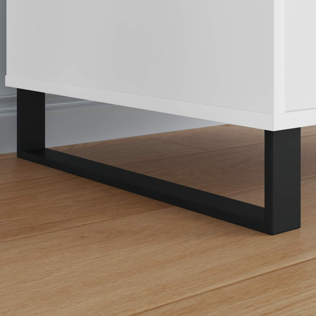 vidaXL Nóżki meblowe 12 pcs Czarny 481 x 40,5 x 100 mm Żelazo
