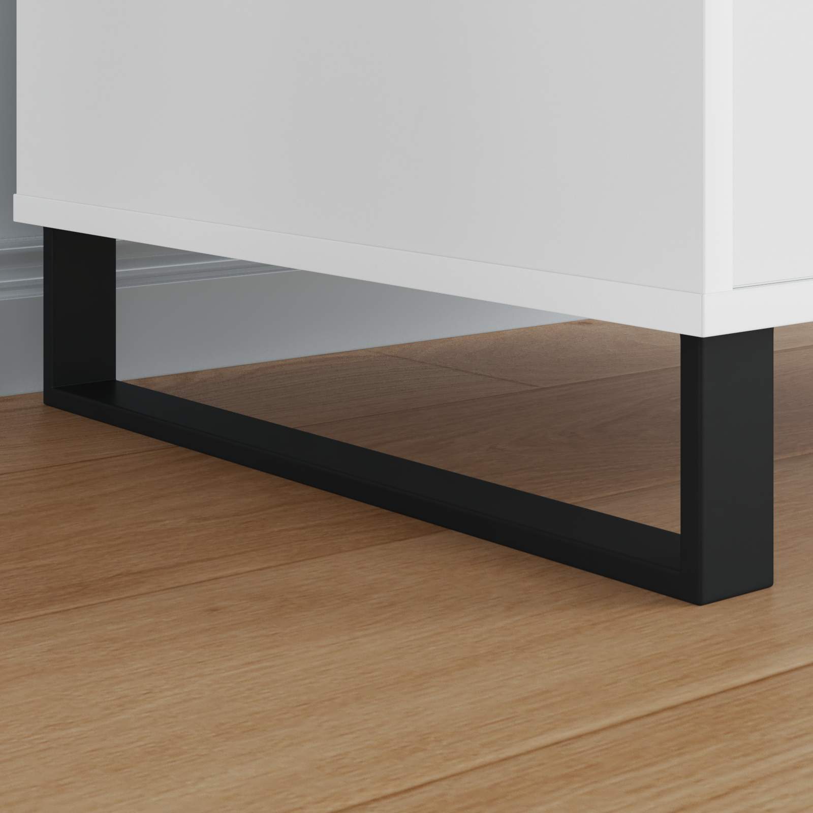 vidaXL Nóżki meblowe 12 pcs Czarny 481 x 40,5 x 100 mm Żelazo