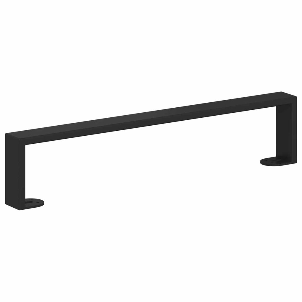 vidaXL Nóżki meblowe 12 pcs Czarny 481 x 40,5 x 100 mm Żelazo