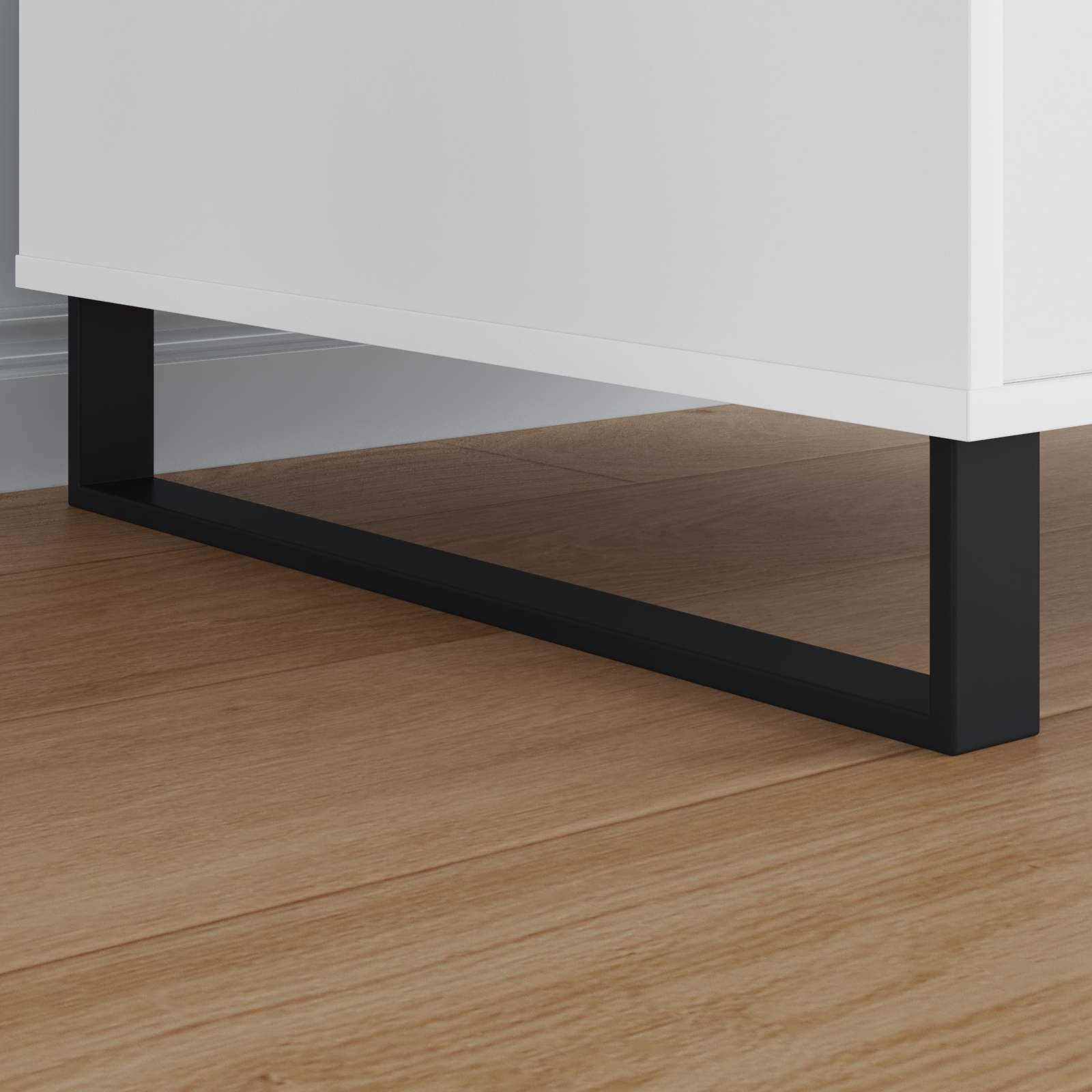 vidaXL Nóżki meblowe 2 pcs Czarny 546 x 40,5 x 100 mm Żelazo