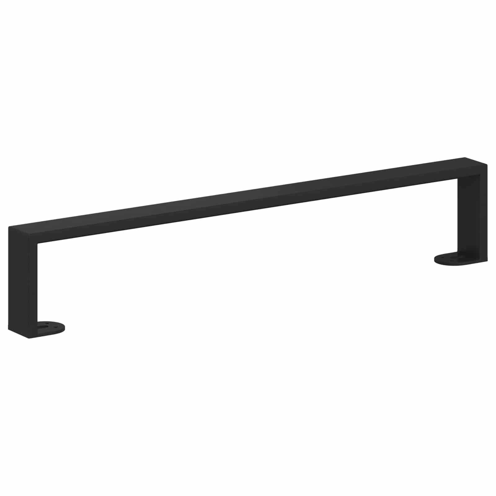 vidaXL Nóżki meblowe 12 pcs Czarny 546 x 40,5 x 100 mm Żelazo