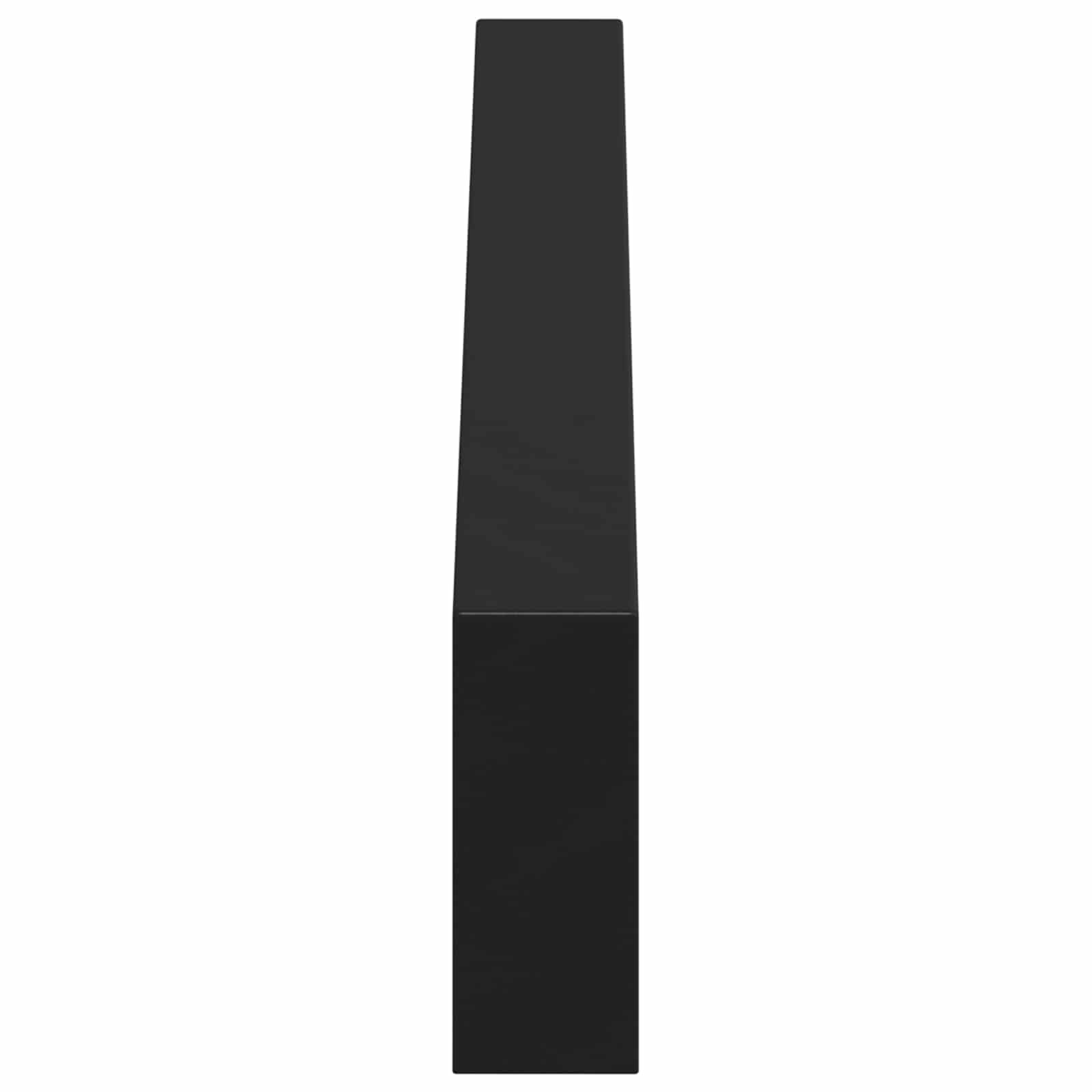 vidaXL Nóżki meblowe 12 pcs Czarny 546 x 40,5 x 100 mm Żelazo