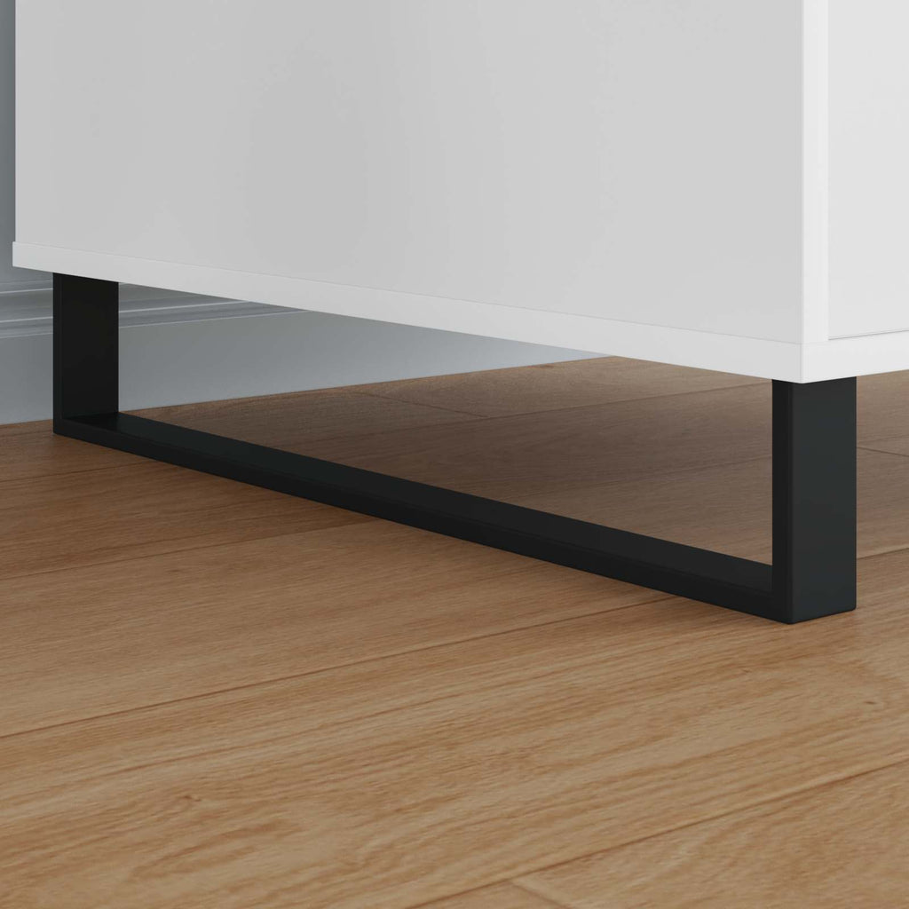 vidaXL Nóżki meblowe 12 pcs Czarny 596 x 40,5 x 100 mm Żelazo