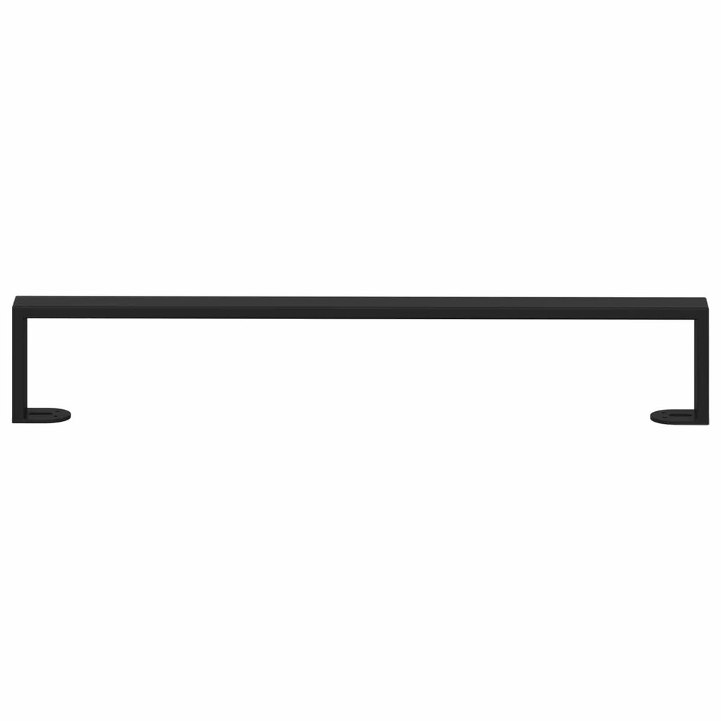 vidaXL Nóżki meblowe 12 pcs Czarny 596 x 40,5 x 100 mm Żelazo