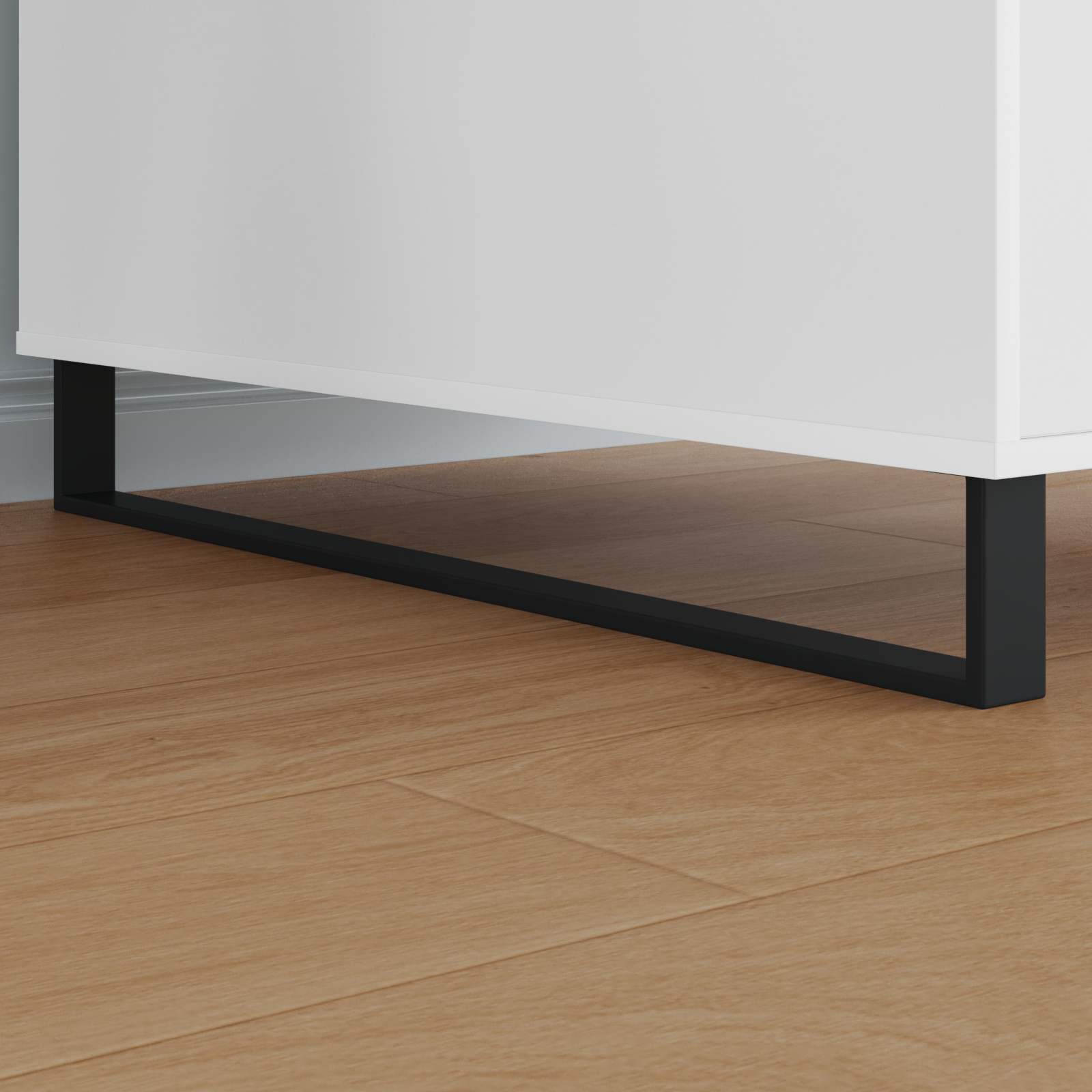 vidaXL Nóżki meblowe 2 pcs Czarny 796 x 40,5 x 100 mm Żelazo