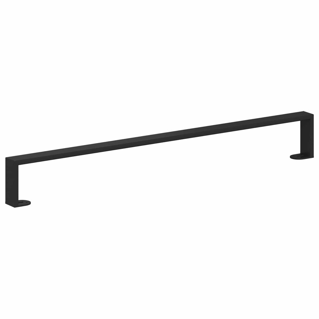 vidaXL Nóżki meblowe 2 pcs Czarny 796 x 40,5 x 100 mm Żelazo