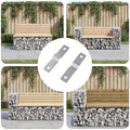 vidaXL Płyta uderzeniowa 2 pcs Srebrny 50 x 10 x 1,2 mm Żelazo