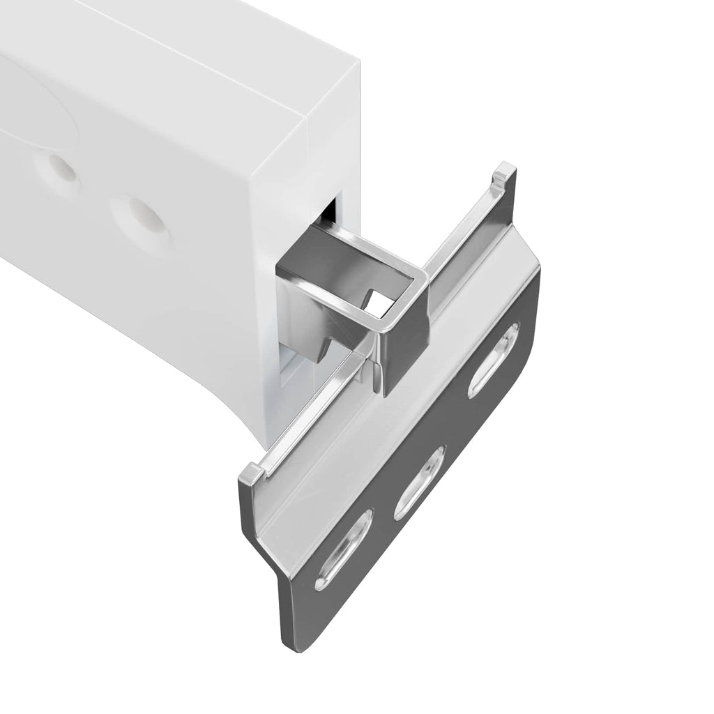 vidaXL Wspornik do zawieszenia szafki 2 pcs Biały 70 x 48 x 19 mm