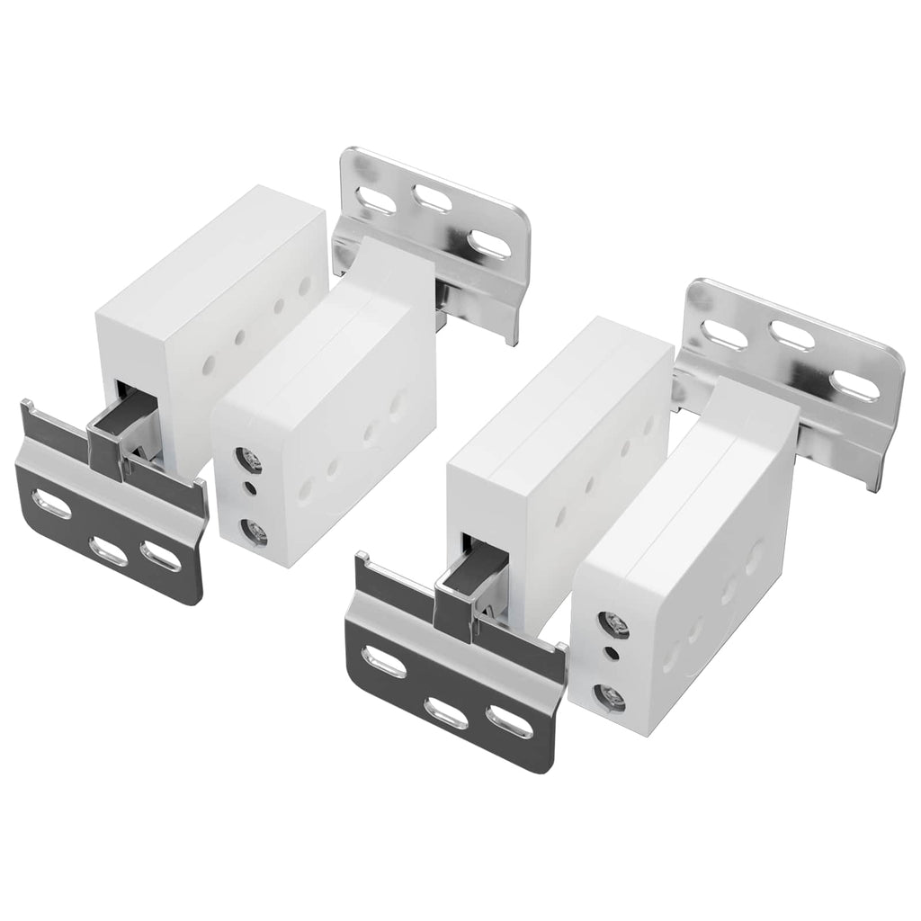 vidaXL Wspornik do zawieszenia szafki 2 pcs Biały 70 x 48 x 19 mm