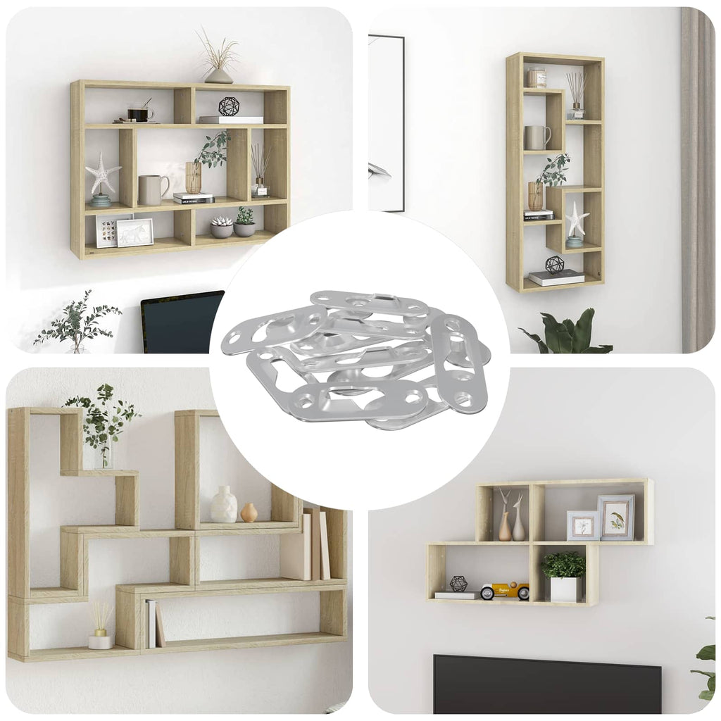 vidaXL Wieszak na otwór 12 pcs Srebrny 45 x 16 x 3.5 mm Żelazo