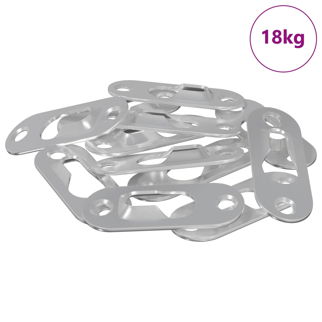 vidaXL Wieszak na otwór 3673 pcs Srebrny 45 x 16 x 3.5 mm Żelazo