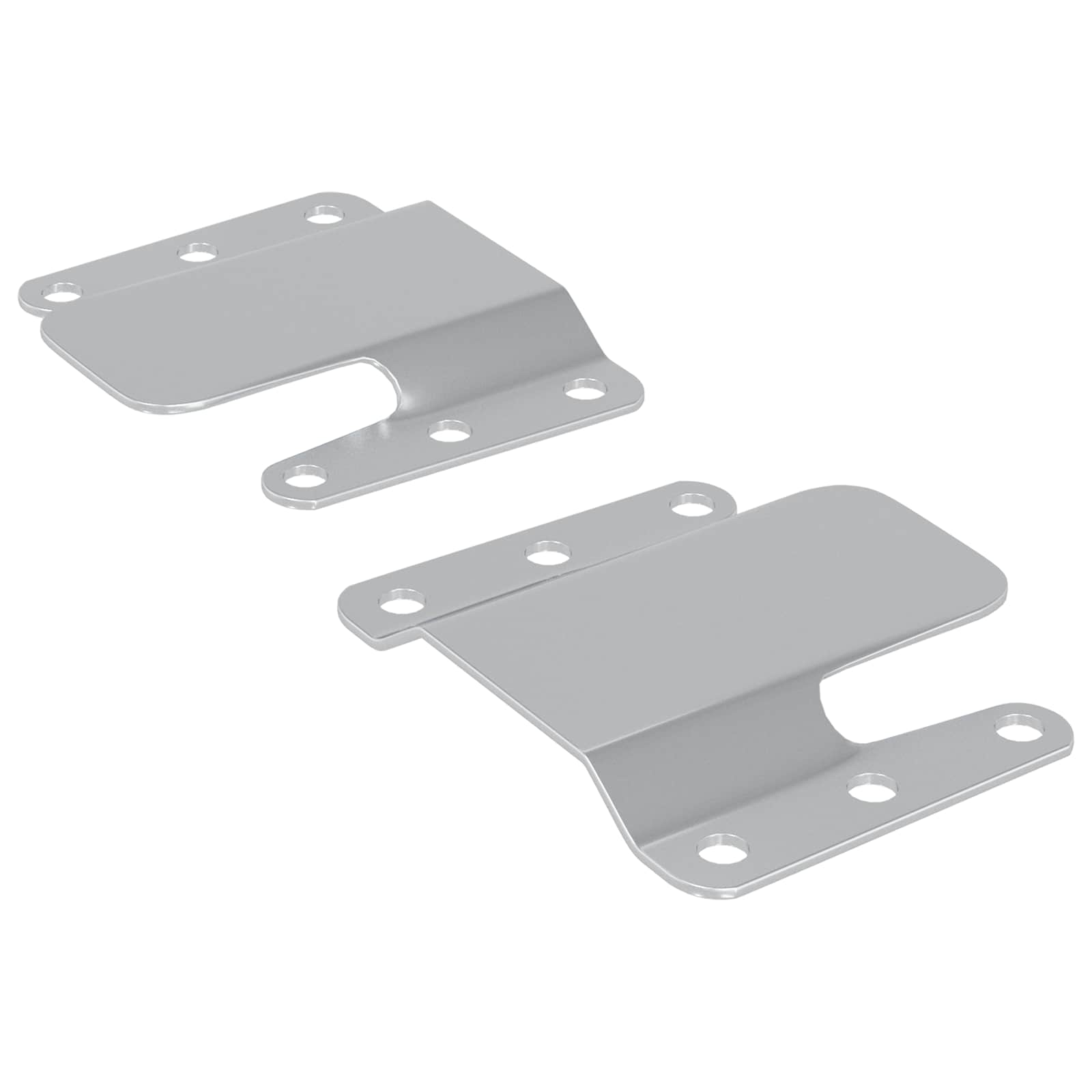 vidaXL Uchwyt montażowy natynkowy 2 pcs Srebrny 75 x 66 x 1,4 mm Stal