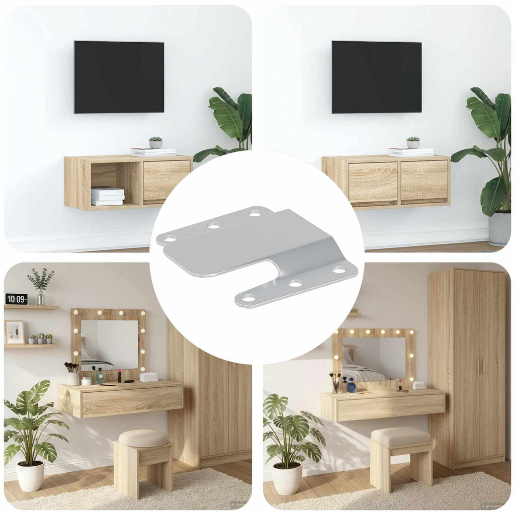 vidaXL Uchwyt montażowy natynkowy 419 pcs Srebrny 75 x 66 x 1,4 mm